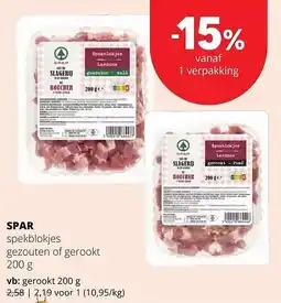 Spar SPAR gerookt 200 g aanbieding