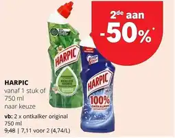 Spar HARPIC ontkalker original 750 ml aanbieding