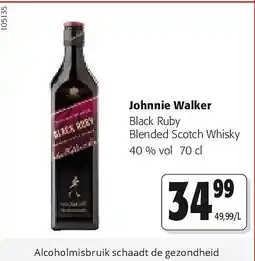 Colruyt Johnnie Walker Black Ruby Blended Scotch Whisky 40 % vol 70 cl aanbieding