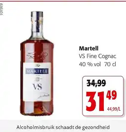 Colruyt Martell VS Fine Cognac 40 % vol 70 cl aanbieding