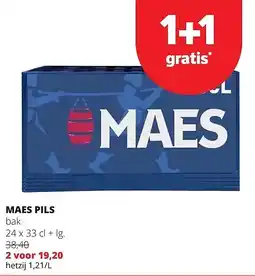Spar MAES PILS bak 24 x 33 cl + Ig aanbieding