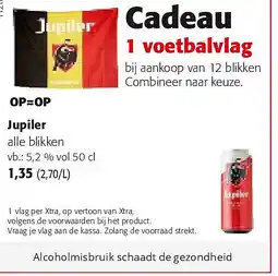 Colruyt Jupiler 5,2 % vol 50 cl aanbieding
