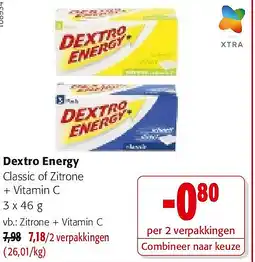 Colruyt Dextro Energy Zitrone + Vitamin C aanbieding