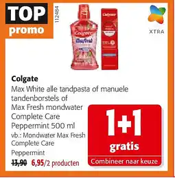 Colruyt Colgate Mondwater Max Fresh Complete Care Peppermint aanbieding