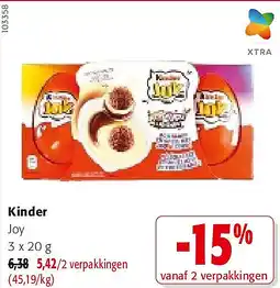 Colruyt Kinder Joy 3 x 20 g aanbieding