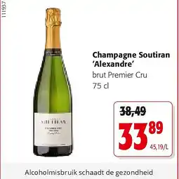 Colruyt Champagne Soutiran ‘Alexandre’ aanbieding