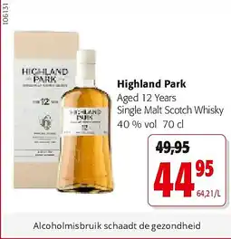 Colruyt Highland Park Aged 12 Years Single Malt Scotch Whisky 40 % vol 70cl aanbieding
