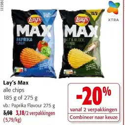 Colruyt Lay’s Max Paprika Flavour 275 g aanbieding