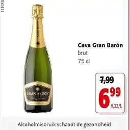 Colruyt Cava Gran Barón brut 75 cl aanbieding