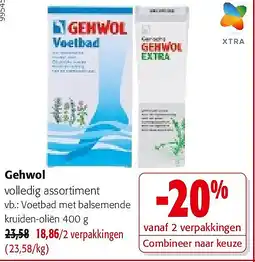 Colruyt Gehwol Voetbad met balsemende kruiden-oliën 400 g aanbieding