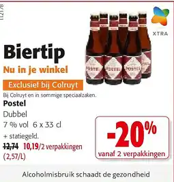 Colruyt Postel Dubbel 7 % vol 6 x 33 cl aanbieding