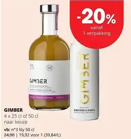 Spar GIMBER n°3 lily 50 cl aanbieding