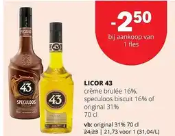 Spar LICOR 43 original 31% 70 cl aanbieding