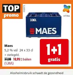 Colruyt Maes 5,2 % vol 24 x 33 cl aanbieding