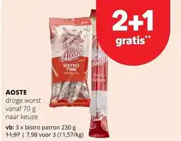 Spar AOSTE bistro patron 230 g aanbieding