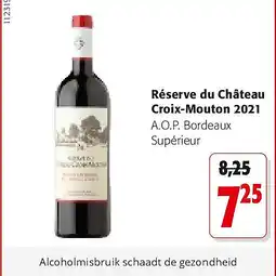 Colruyt Réserve du Château Croix-Mouton 2021 aanbieding