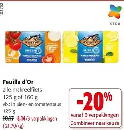 Colruyt Feuille d’Or In uien- en tomatensaus 125 g aanbieding