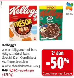 Colruyt Kellogg’s Trésor Speculoos & witte chocoladesmaak 375 g aanbieding