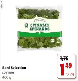 Colruyt Boni Selection spinazie 400 g aanbieding