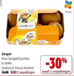 Colruyt Zespri Kiwi Sungold jumbo 6 stuks aanbieding