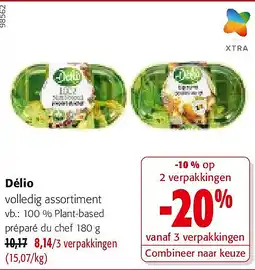 Colruyt Délio 100 % Plant-based préparé du chef 180 g aanbieding