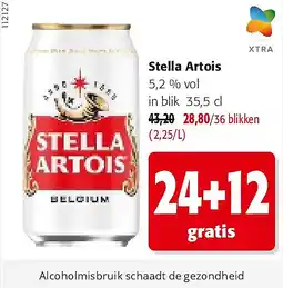 Colruyt Stella Artois 5,2 % vol in blik 35,5 cl aanbieding