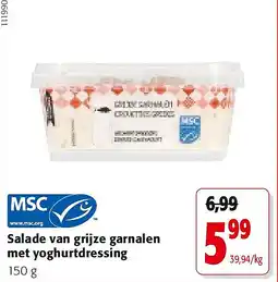 Colruyt Salade van grijze garnalen met yoghurtdressing aanbieding