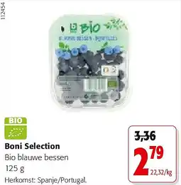 Colruyt Boni Selection Bio blauwe bessen 125 g aanbieding