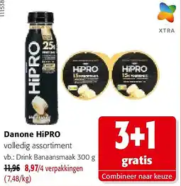 Colruyt Danone HiPRO Drink Banaansmaak 300 g aanbieding