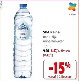Colruyt SPA Reine natuurlijk mineraalwater 1,5 L aanbieding