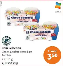 Colruyt Boni Selection Choco Confetti verse kaas Aardbei 2 x 110 g aanbieding