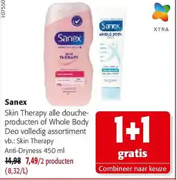 Colruyt Sanex Skin Therapy Anti-Dryness 450 ml aanbieding
