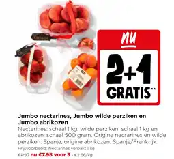 Jumbo Jumbo nectarines, jumbo wilde perziken en jumbo abrikozen aanbieding