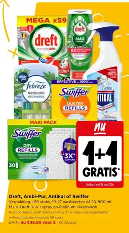 Jumbo Dreft, Ambi-Pur, Antikal of Swiffer aanbieding