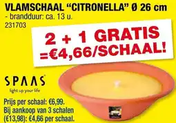 Hubo Vlamschaal "citronella" aanbieding