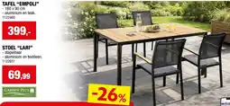 Hubo Tafel "empoli” aanbieding