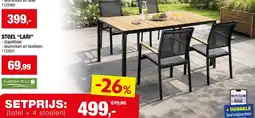 Hubo Tafel + 4 stoelen aanbieding