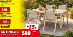 Hubo Tafel + 4 stoelen aanbieding