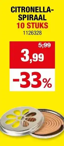 Hubo Citronella- spiraal aanbieding