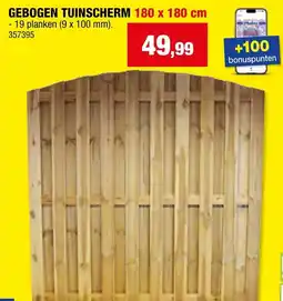 Hubo GEBOGEN TUINSCHERM 180 x 180 cm aanbieding
