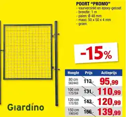 Hubo POORT "PROMO" aanbieding