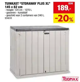 Hubo TUINKAST "STORAWAY PLUS XL" 145 x 82 cm aanbieding