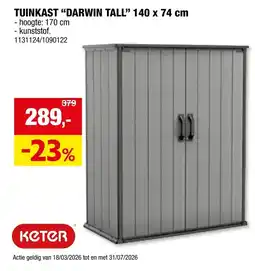Hubo TUINKAST "DARWIN TALL” 140 x 74 cm aanbieding