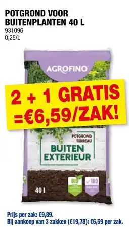 Hubo POTGROND VOOR BUITENPLANTEN 40 L aanbieding