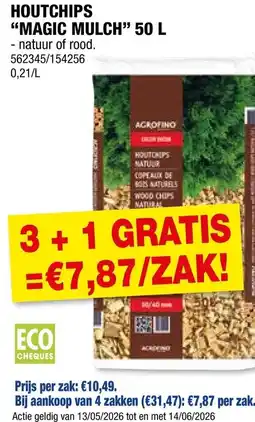 Hubo HOUTCHIPS "MAGIC MULCH" 50 L aanbieding