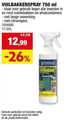 Hubo VUILBAKKENSPRAY 750 ml aanbieding