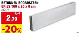 Hubo Betonnen boordsteen grijs aanbieding