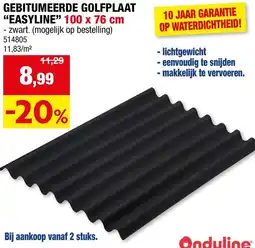 Hubo Gebitumeerde golfplaat "easyline" aanbieding