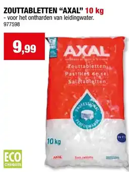 Hubo ZOUTTABLETTEN "AXAL" 10 kg aanbieding