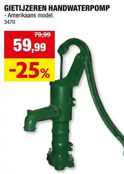 Hubo Gietijzeren handwaterpomp aanbieding